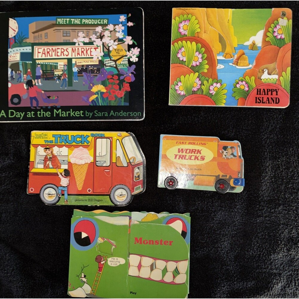 Children’s Vintage Board Books  - Lot Of 5